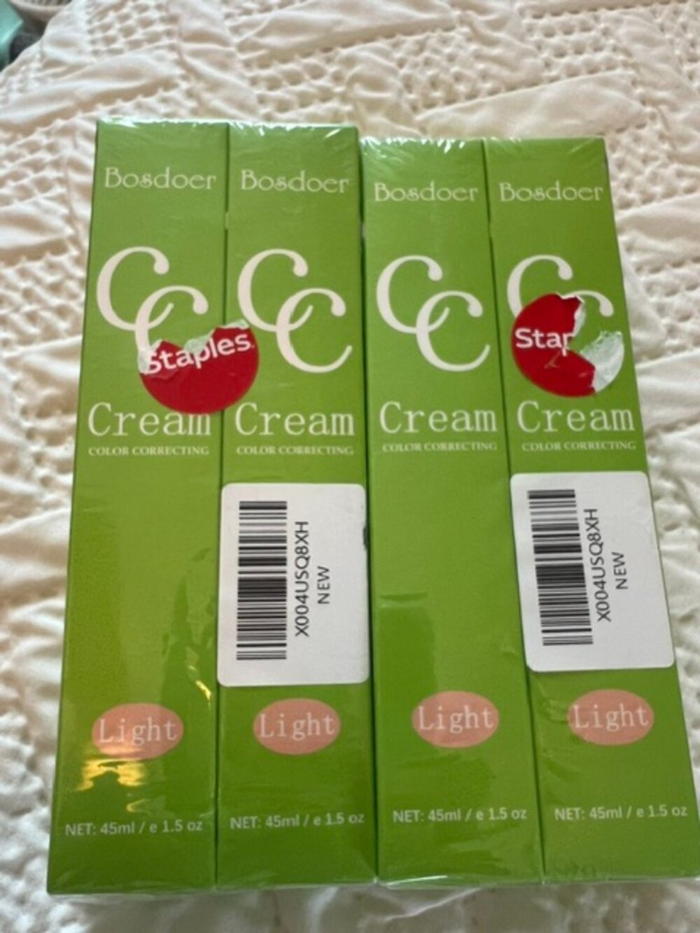 4 Pk Bosdoer CC Cream Light Color-Correcting Net: 45ml/1.5oz Each